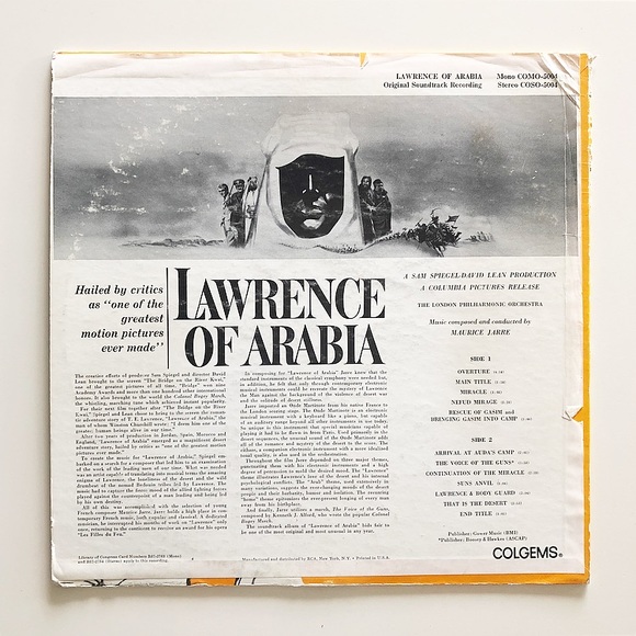 LAWRENCE OF ARABIA-Original Soundtrack Recording - Picture 2 of 4